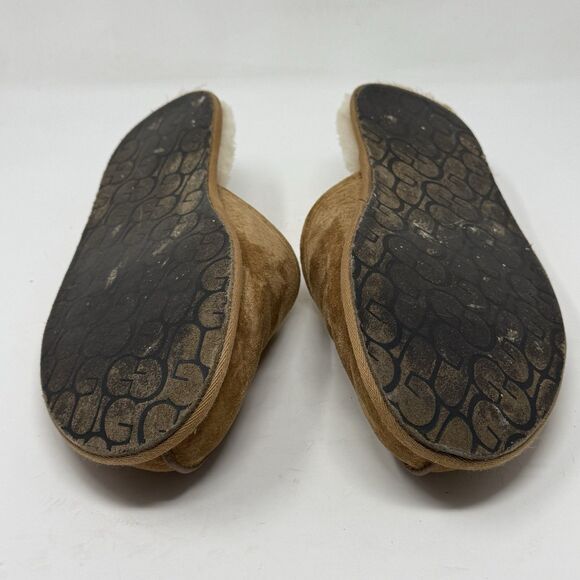 UGG Scuff Slippers Mens 11 Chestnut Brown Suede Shearling Slip On Comfort 5776 main image 16
